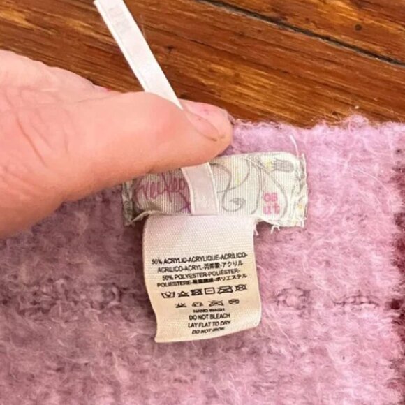 Free People Purple Plaid Oversized Cozy Blanket Scarf - Picture 7 of 7